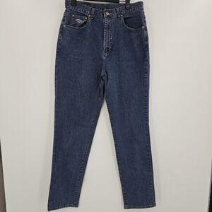 Faconnable Jeans Women's Size 14 High Rise Straight Leg‎ Blue Denim Pants